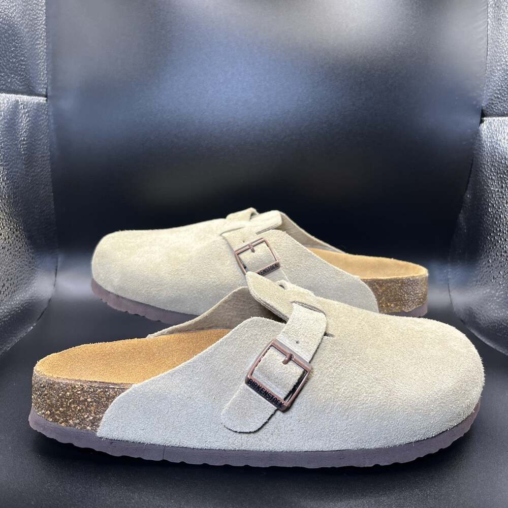 Birkenstock Boston Soft Footbed Clogs EU 40 W9 M7 Taupe Suede EUC